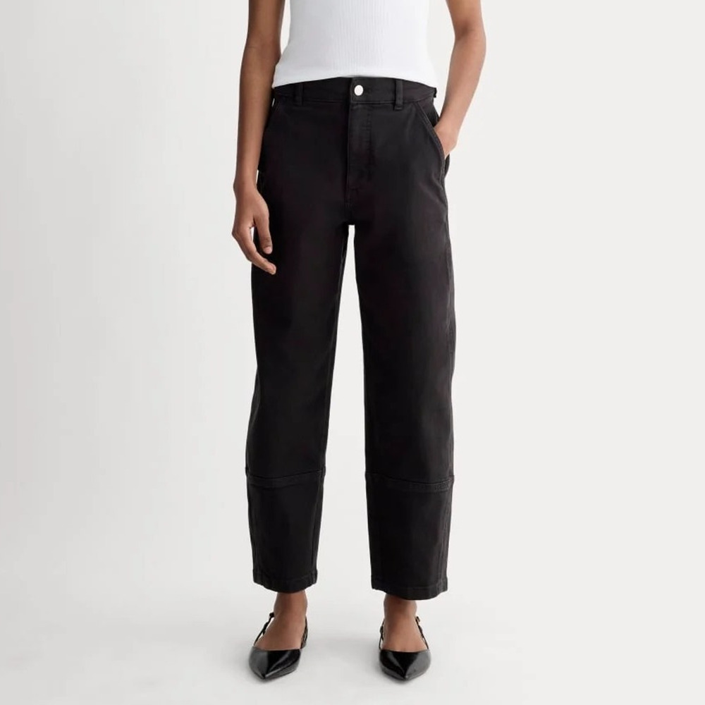 Everlane The Utility Barrel Pant Black Size 6 Regular NWT